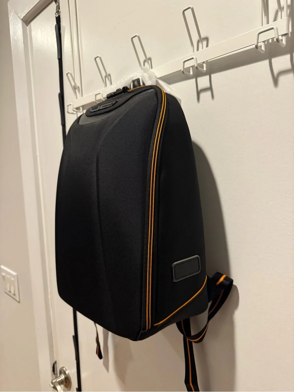 New Tumi x McLaren Halo Black and Orange Trim Men's Backpack — Sleek Urban Carry